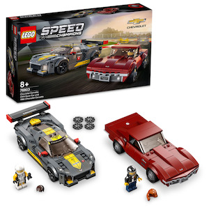 LEGO 76903 Speed Champions Chevrolet Corvette C8.R Race Car And 1968 Chevrolet Corvette