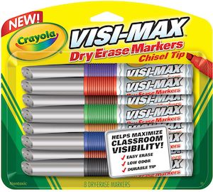 Crayola Visi-max Dry Eraser Markers 8 Pack