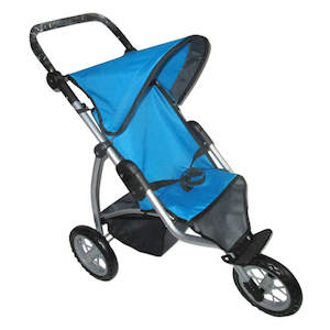 Playworld Blue Dolls 3 Wheel Stroller