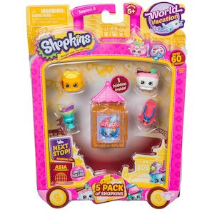 Shopkins Series 8 World Vacation Asia 5 Pack Assorted Styles