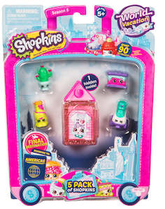 Shopkins Series 8 World Vacation Americas 5 Pack Assorted Styles