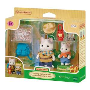 Toy: Sylvanian Families Exciting Exploration Set Latte Cat Brother & Baby