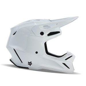 Fox V3 Rs Carbon Solid Helmet Mips Ce White