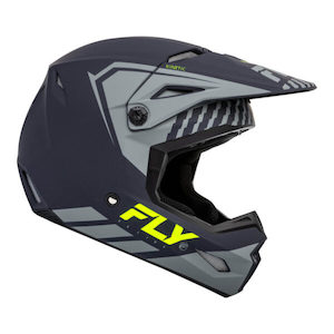 FLY Racing 2024 Kinetic Menace Helmet Matte – Grey / HI-VIS