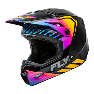 FLY Racing 2024 Kinetic Menace Helmet – Black / Sunrise