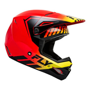 FLY Racing 2024 Kinetic Menace Helmet – Red / Black / Yellow