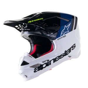 Motorcycle or scooter: Supertech S-M8 Radium 2 Helmet Nightlife/UCLA Blue/White