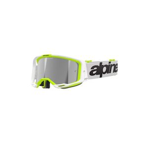 Vision 8 Wordmark Goggle White/Yellow Fluoro – Mirror Silver Lens