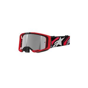 Motorcycle or scooter: Vision 8 Luar Goggle Red/Black – Mirror Silver Lens