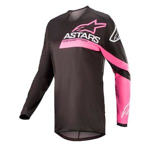 Motorcycle or scooter: Stella Fluid Chaser Jersey Black/Pink Fluoro