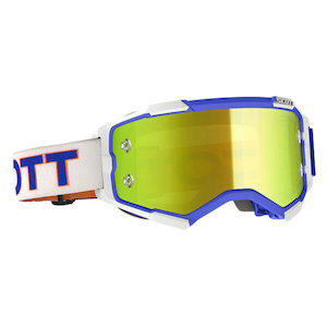 Fury Goggle White/Blue/Yellow Chrome Works Scott