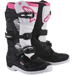 Stella Tech-3 MX Boots Black/White/Pink