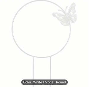 Plant Support, Round frame, White