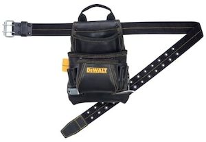 DEWALT 10PKT LEATHER NAIL / TOOL BAG