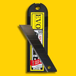 18mm KDS Heavy Duty Snap-off Blades - EVO Power Black (x50)