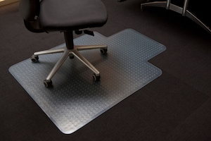 Carpet PVC Keyhole Chairmat 1140mm X 1350mm