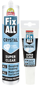 Gorilla FixAll Crystal Sealant & Adhesive 125ml Clear