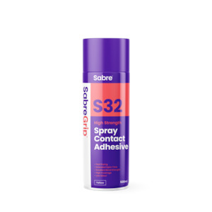 Sabre Grip S32 High Strength Adhesive Aerosol 500ml (Box of 12)