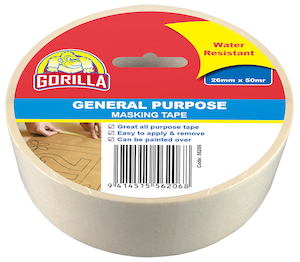 Gorilla Masking General Purpose Tape 36mm x 50mr