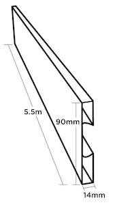 Plastic Boxing: Plastic Boxing 90mm Super Flex 5.5m