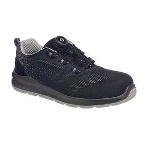 Footware: Compositelite Wire Lace Safety Trainer- FT08 Black/Grey