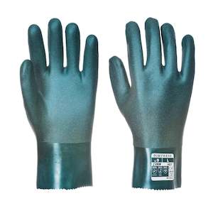 Hand Protection Chemical: Double Dipped PVC Gauntlet- A827