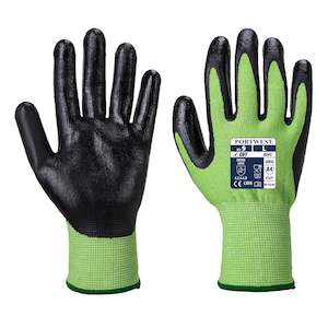 Hand Protection Cut Resistant: Green Cut Nitrile Foam- A645