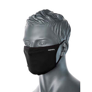 3 Ply Anti Microbial Reusable Face Mask- CV33 Black