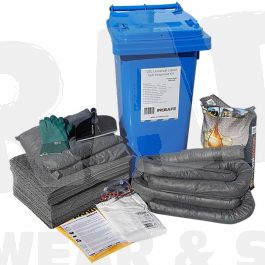 Spill Kit Universal in Wheelie Bin 120Ltr