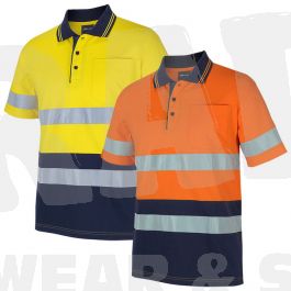 6DCPS JB Wear Hi Vis Short Sleeve Cotton Polo