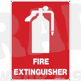 Work clothing: Fire Extinguisher Sign with Extinguisher Image