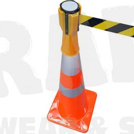 Work clothing: Cone Topper 2.9m Retractable Barrier Yellow/Black