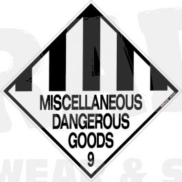 Hazchem Miscellaneous Dangerous Goods 9 Sign