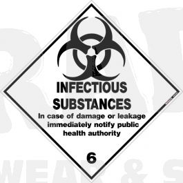 Hazchem Infectious Substance 6.2 Sign