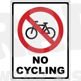 Bicycle Sign No Cycling