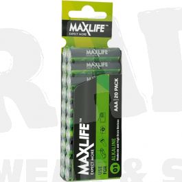 MaxLife Alkaline AAA Batteries 20 Pack