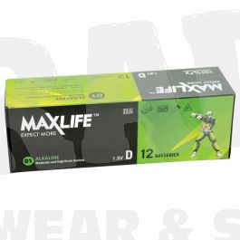 MaxLife Alkaline D Batteries 12 Pack