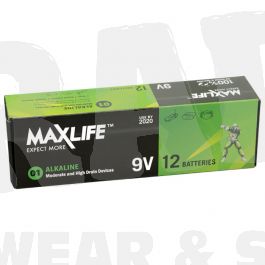 MaxLife Alkaline 9V Batteries 12 Pack