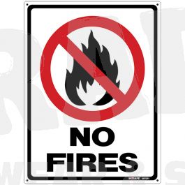 Fires Prohibited Sign