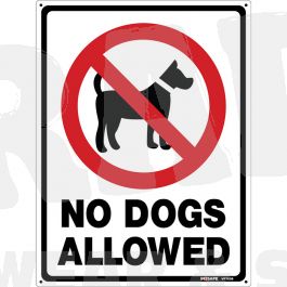 No Dogs Allowed Sign