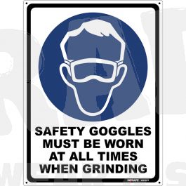 Safety Goggles Must Be Worn at all times Sign