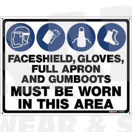 Must Be Worn In This Area Sign