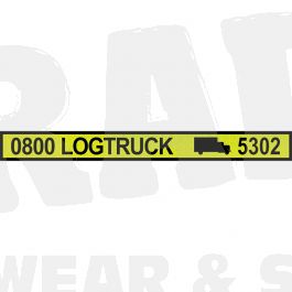 0800 LOGTRUCK - Image + Number - Fluoro Yellow