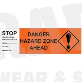 Work clothing: Tree Felling & Contact Banner 2350x740mm 4x Ropes