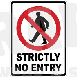 Work clothing: Strictly No Entry