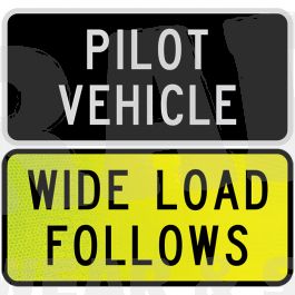 Wide Load Follows / Pilot Vehicle D/N Ref (DSide)