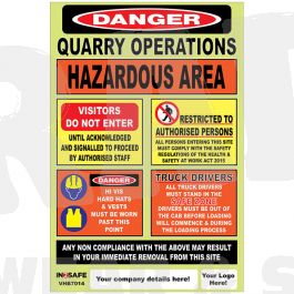 Quarry Operations Sign - Ref - ACM