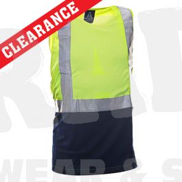 Work clothing: Hi-Vis MicroFibre Singlet with Reflective Tape