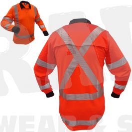 Caution TTMC-W17 X-Back L/S Microvent Polo