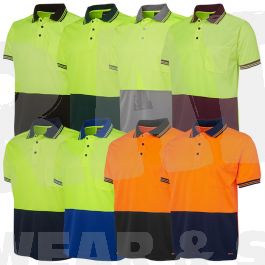 6HVPS JB Hi Vis Traditional Short Sleeve Polo